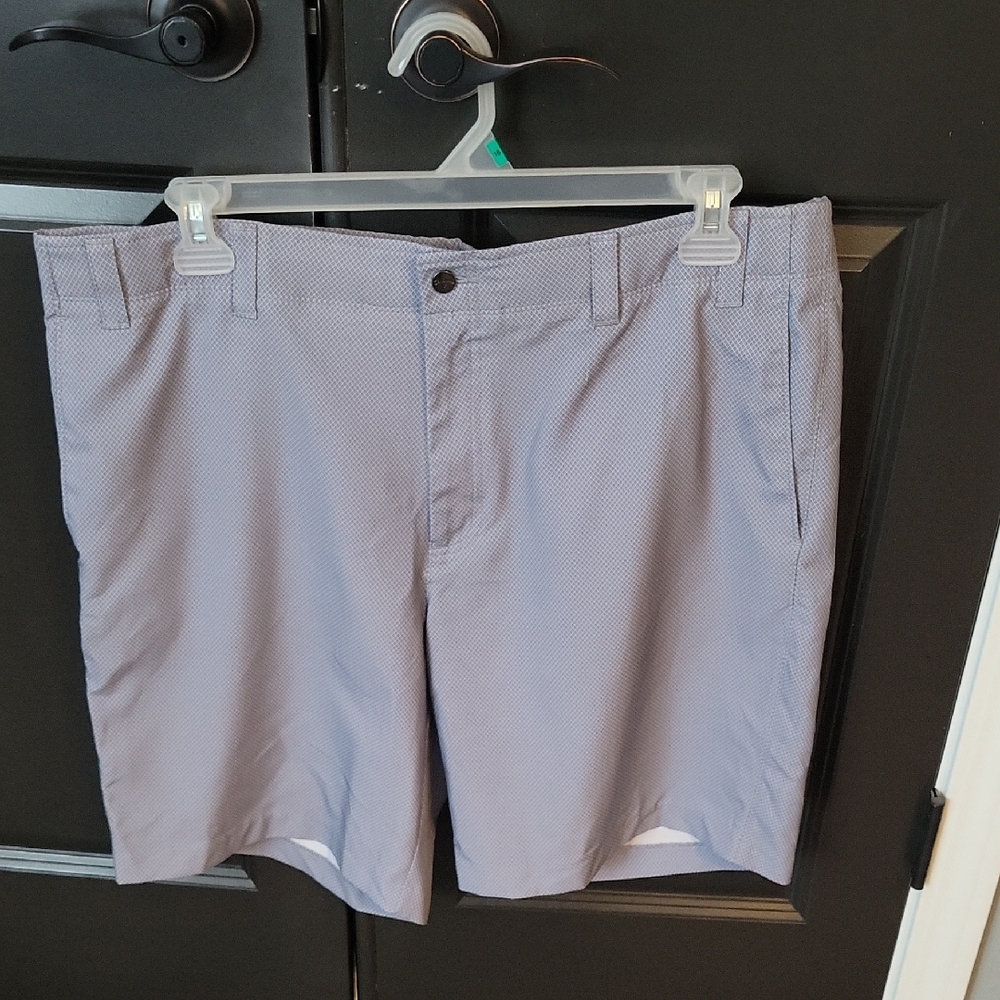Callaway Light Blue Micro-Pattern Flat Front Golf Shorts